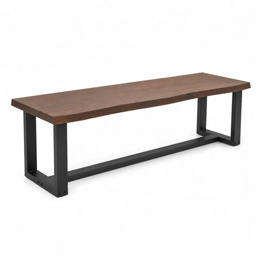 Banc en bois et métal noir 180 cm
